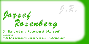 jozsef rosenberg business card